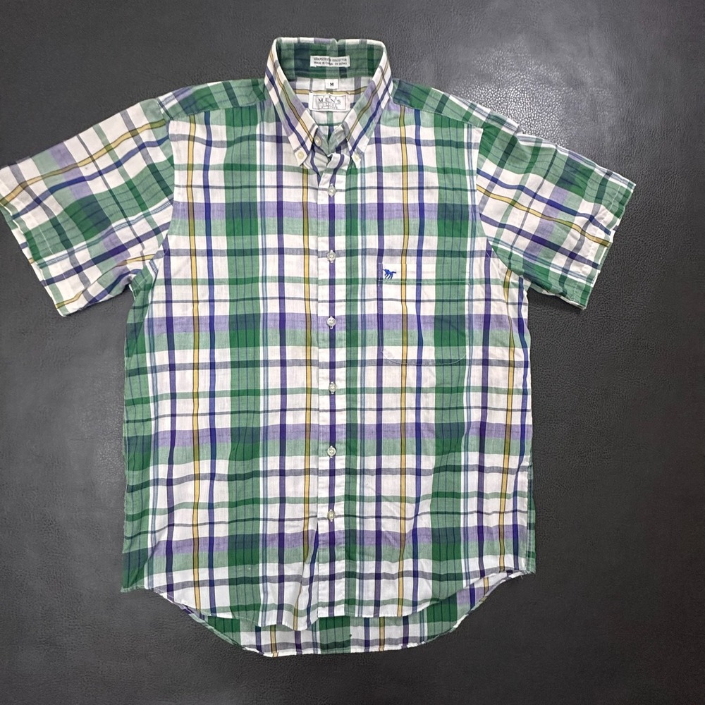 Vintage 1980s Sears Shirt Mens Medium Grandpa Retro Thin Button Down Skate